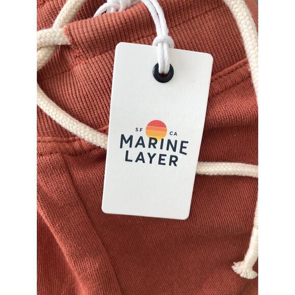 Marine Layer Blake Pant Vintage Terry Joggers in Amber Brown Dip Dye NWT Small - Picture 6 of 9